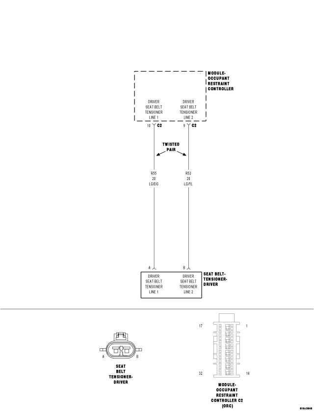 DRIVER SEAT BELT TENSIONER CIRCUIT OPEN JEEP Liberty 2007 DIY Repair